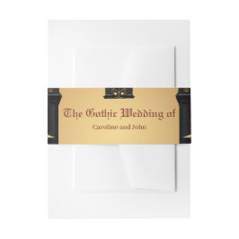 Cintas Para Invitaciones Acentos dorados, rosas rojas y un corazón