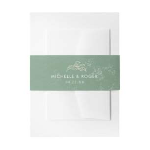Cintas Para Invitaciones acuarela botánico monograma pastel Boda