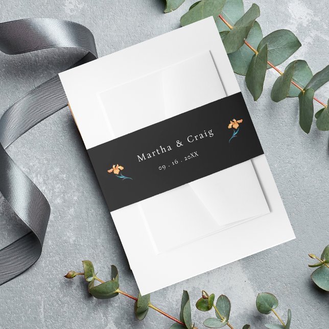 Cintas Para Invitaciones Acuarela Fiesta Mexicana Boda Flor Negro (Subido por el creador)