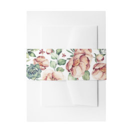 Cintas Para Invitaciones acuarela floral suculentas bodas de otoño vintage