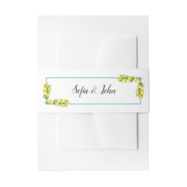 Cintas Para Invitaciones Acuarela Limones de cosecha Invitación de casamien