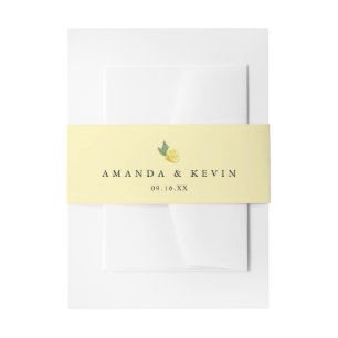 Cintas Para Invitaciones Acuarela Limones Verdor Amarillo