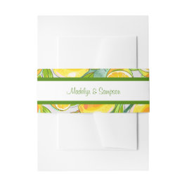 Cintas Para Invitaciones Acuarela moderna Lemon Garden amarillo