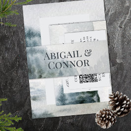 Cintas Para Invitaciones Acuarela Russty Mountain Lake