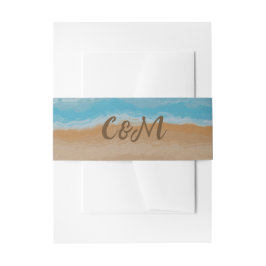 Cintas Para Invitaciones Acuarela Tropical Ocean Beach Wedding