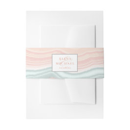 Cintas Para Invitaciones Agate Geode Purpurina Boda Rosa Gold ID647