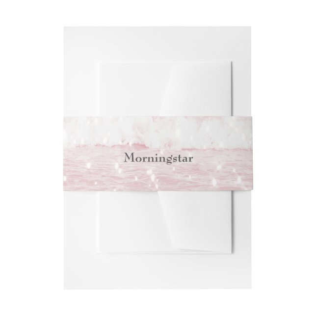 Cintas Para Invitaciones Aguas del océano rosa espumoso y asombroso (Anverso Ejemplo)