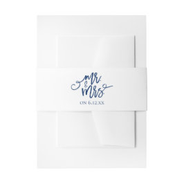 Cintas Para Invitaciones Ajuste de invitación de boda / banda Belly | Azul 