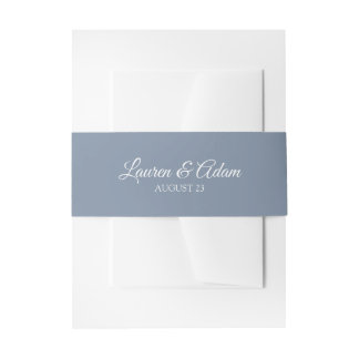 Cintas Para Invitaciones Ajuste de invitación de boda / banda Belly | Azul 