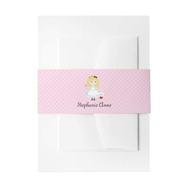 Cintas Para Invitaciones Alice y su Fiesta del té (Anverso Ejemplo)
