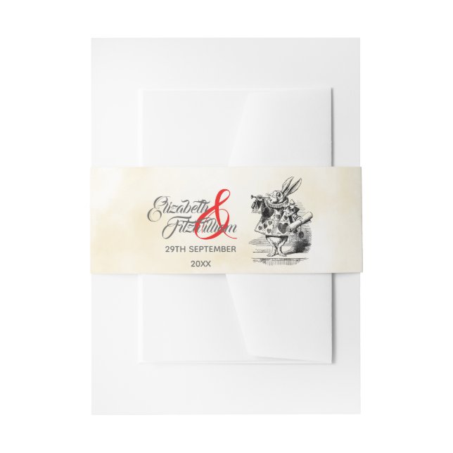 Cintas Para Invitaciones Alicia en el país de las maravillas (Anverso Ejemplo)