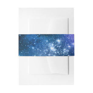 Cintas Para Invitaciones Amantes de la Galaxia Espacio Estrellado Cielo Azu