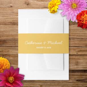 Cintas Para Invitaciones Amarillo del papel Banda de vientres