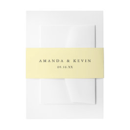 Cintas Para Invitaciones Amarillo limón elegante