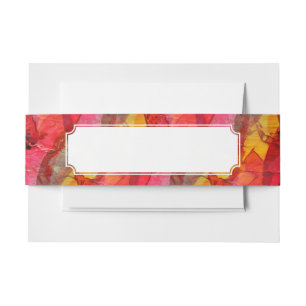 Cintas Para Invitaciones Amarillo rojo del arte de la acuarela