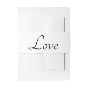 Cintas Para Invitaciones Amor Minimalista Boda Negro Blanco