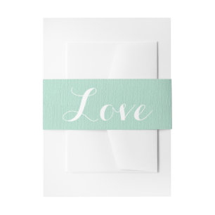 Cintas Para Invitaciones Amor Vintage Boda Blanco Y Verde Mint -