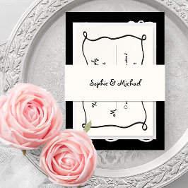 Cintas Para Invitaciones Amour | Boda de escritura manuscrita francesa de é