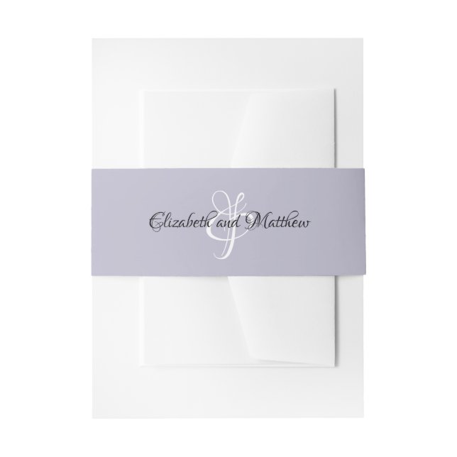 Cintas Para Invitaciones Ampersand Boda Names Lavender (Anverso Ejemplo)