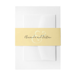Cintas Para Invitaciones Ampersand Boda Names Lemon Yellow