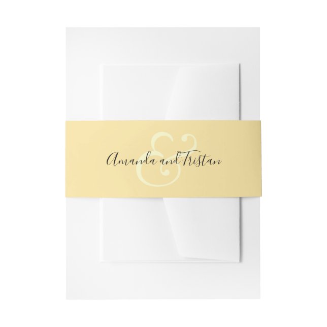 Cintas Para Invitaciones Ampersand Boda Names Lemon Yellow (Anverso Ejemplo)
