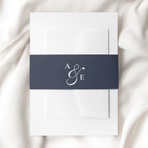 Ampersand de escritura de monograma azul de la mar