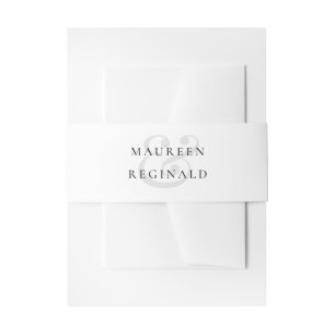 Cintas Para Invitaciones Ampersor elegante y Boda moderno sencillo