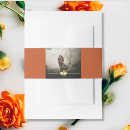 Cintas Para Invitaciones Añadir banda de vientre de invitación a Terracotta