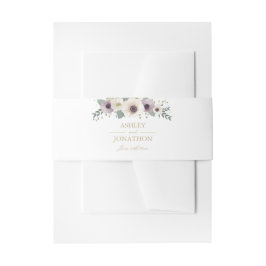 Cintas Para Invitaciones Anemone Bouquet Invitation Belly Band