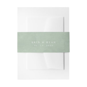 Cintas Para Invitaciones Anemones Sage y Dusty Green Eucalyptus Boda