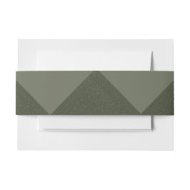 Cintas Para Invitaciones Anillo de Invitación Geométrico Verde Musgo
