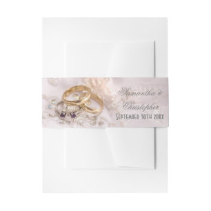 Cintas Para Invitaciones Anillos bodas de novias románticas