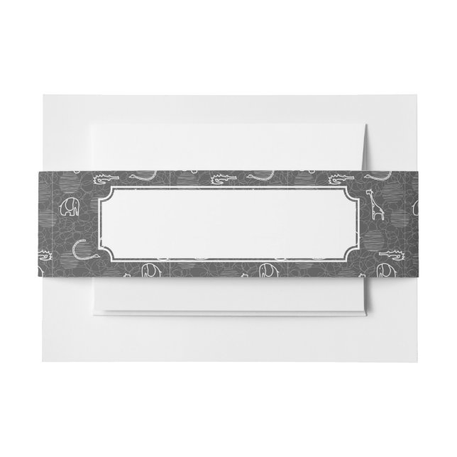 Cintas Para Invitaciones animales 5 del safari (Anverso Ejemplo)