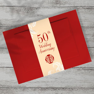 Cintas Para Invitaciones Aniversario del Boda chino tradicional