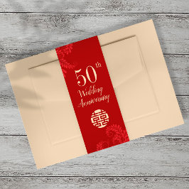 Cintas Para Invitaciones Aniversario del Boda chino tradicional