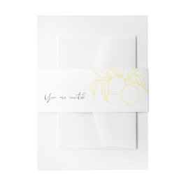 Cintas Para Invitaciones ANNA Modern Italiano Lemon Invitación Belly Band