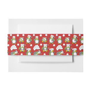 Cintas Para Invitaciones Antecedentes de pingüinos navidades
