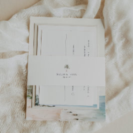 Cintas Para Invitaciones Árbol de palma acuarela