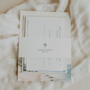 Cintas Para Invitaciones Árbol de palma acuarela
