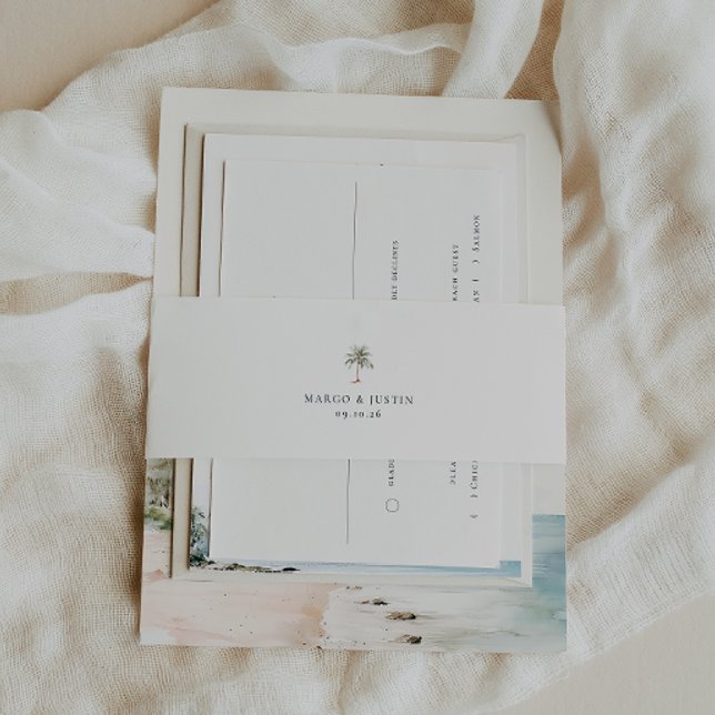 Cintas Para Invitaciones Árbol de palma acuarela (Subido por el creador)