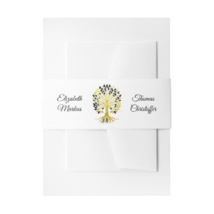Cintas Para Invitaciones Árbol dorado de vida Boda sofisticado y atemporal