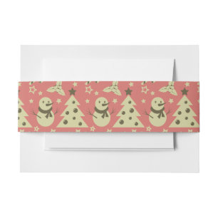 Cintas Para Invitaciones Árboles de Navidad retro estrella de berry caramel
