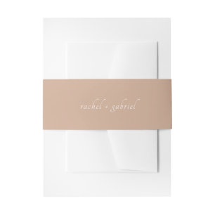 Cintas Para Invitaciones Arcilla   Chic Simple Script Boda 