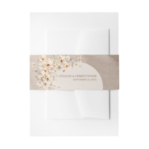 Cintas Para Invitaciones Arco de acuarela neutro flor silvestre