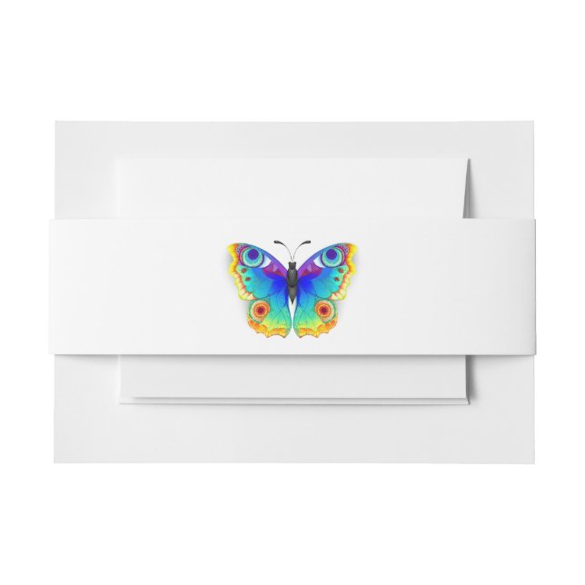 Cintas Para Invitaciones Arcoiris mariposa Peacock Eye (Anverso Ejemplo)