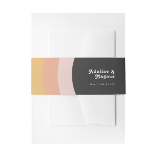 Cintas Para Invitaciones Arcoiris oscuro de los años 70