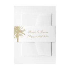 Cintas Para Invitaciones Arena beige color palma tropical boda playa
