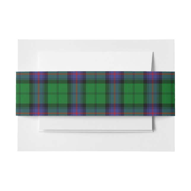 Cintas Para Invitaciones Armstrong Scottish Tartan Belly Band (Anverso Ejemplo)