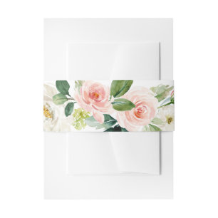 Cintas Para Invitaciones Arreglo floral de acuarela rosa rubor