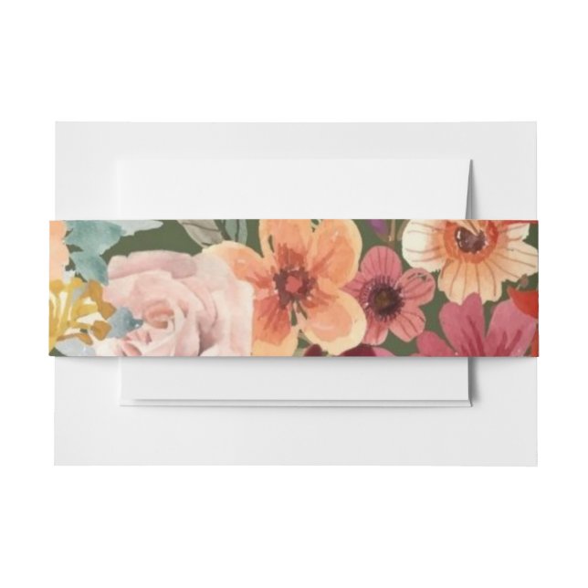Cintas Para Invitaciones Art Nouveau Floral Botánico (Anverso Ejemplo)